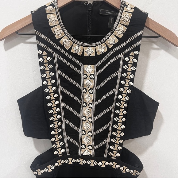 BCBGMaxAzria Adelia Cutout Embellished Midi Dress Size 2 - Picture 8 of 10